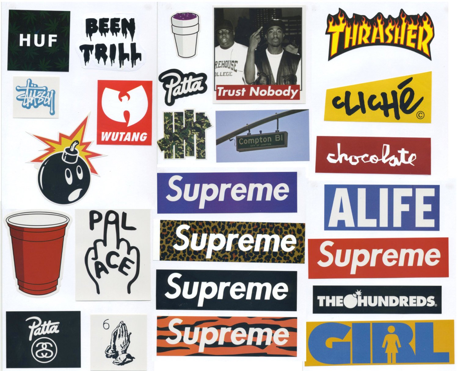 Will ship ASAP $10 each pack of 4 Supreme sticker 4 pack